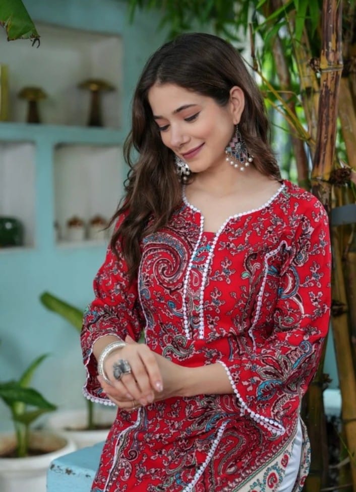 Stylish Cotton Kurti - Back View